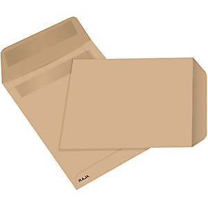 RAJA Enveloppe kraft Arès brun format B5 - 176 x 250 mm 90g - fermeture autocollante (lot de 500)