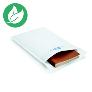 RAJA Enveloppe matelassée en mousse Eco - 15 x 21 cm - Papier extra-blanc 80 g/m² - Lot de 100
