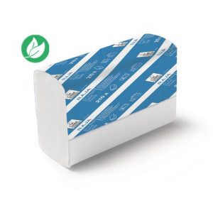 RAJA Essuie-mains double épaisseur pliage enchevêtré (en V) Blanc - Lot de 15 paquets 210 feuilles RAJA Essuie-mains double épaisseur pliage enchevêtré (en V) Blanc - Lot de 15 paquets 210 feuilles