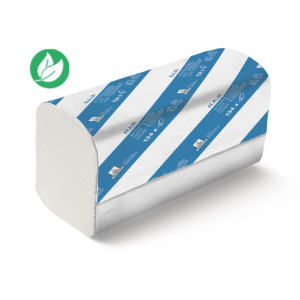 RAJA Essuie-mains pliage en W double épaisseur gaufrés 220 mm - Blanc - Lot de 20 paquets 134 feuilles RAJA Essuie-mains pliage en W double épaisseur gaufrés 220 mm - Blanc - Lot de 20 paquets 134 feuilles