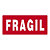 RAJA Etiquetas para señalización de envíos, FRAGIL, 70 x 30 mm, Rollo 500 unid - 1