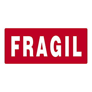 RAJA Etiquetas para señalización de envíos, FRAGIL, 70 x 30 mm, Rollo 500 unid RAJA Etiquetas para señalización de envíos, FRAGIL, 70 x 30 mm, Rollo 500 unid