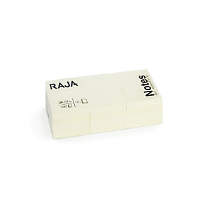 RAJA Foglietti adesivi, Blocchi 38 x 51 mm, 70 g/m², Giallo pastello (confezione 12 pezzi) RAJA Foglietti adesivi, Blocchi 38 x 51 mm, 70 g/m², Giallo pastello (confezione 12 pezzi)