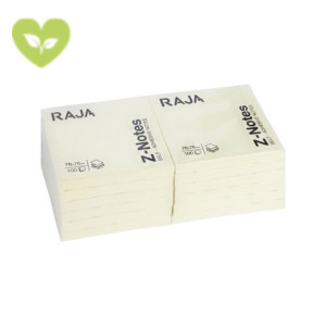 RAJA Foglietti adesivi riposizionabili Z-Notes, 76 x 76 mm, Blocchetti da 100 foglietti, Giallo (confezione 12 blocchetti) RAJA Foglietti adesivi riposizionabili Z-Notes, 76 x 76 mm, Blocchetti da 100 foglietti, Giallo (confezione 12 blocchetti)