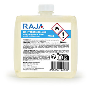 RAJA Gel hydroalcoolique - Cartouche 750 ml