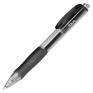 RAJA Grip RT - Stylo bille rétractable avec grip - Pointe moyenne 0,7 mm - Noir RAJA Grip RT - Stylo bille rétractable avec grip - Pointe moyenne 0,7 mm - Noir
