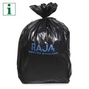 RAJA heavy duty black refuse sacks