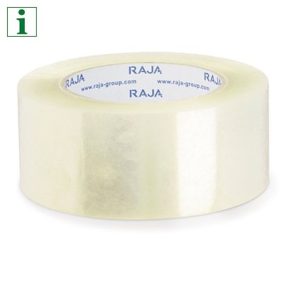RAJA heavy duty, low noise polypropylene packaging tape, clear, 48mmx66m, pack of 36 - 1