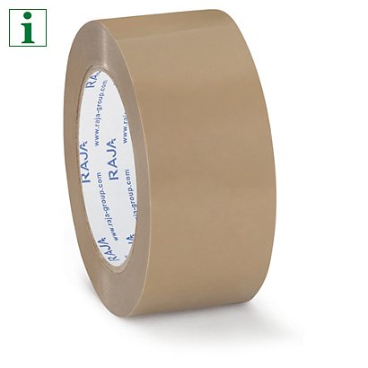 RAJA heavy duty vinyl packaging tape, brown, 50mmx66m, pack of 36
