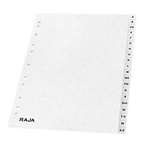 RAJA Intercalaires alphabétiques A4 en polypropylène blanc - 20 divisions