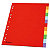 RAJA Intercalaires neutres A4 en carte standard 160g couleur - 12 onglets - 1