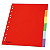 RAJA Intercalaires neutres A4 en carte standard 160g couleur - 6 onglets - 1