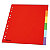 RAJA Intercalaires neutres A4+ en carte standard 160g couleur - 6 onglets - 1