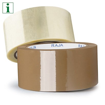 RAJA low noise polypropylene packaging tape, brown, 48mmx100m, pack of 36
 - 1