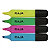RAJA Marcador fluorescente, punta biselada, 1 mm-5 mm, Amarillo, Rosa, Verde y Azul - 1