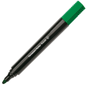 RAJA Marcador permanente, punta ojival, 1,5 mm, verde