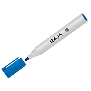 RAJA Marcatore per lavagna, Inchiostro non permanente, Punta tonda, 1,5 - 3 mm, Blu (confezione 10 pezzi) RAJA Marcatore per lavagna, Inchiostro non permanente, Punta tonda, 1,5 - 3 mm, Blu (confezione 10 pezzi)