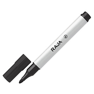 RAJA Marcatore per lavagna, Inchiostro non permanente, Punta tonda, 1,5 - 3 mm, Nero (confezione 10 pezzi) RAJA Marcatore per lavagna, Inchiostro non permanente, Punta tonda, 1,5 - 3 mm, Nero (confezione 10 pezzi)