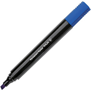 RAJA Marcatore permanente, Punta a scalpello, 1 - 5 mm, Blu (confezione 10 pezzi) RAJA Marcatore permanente, Punta a scalpello, 1 - 5 mm, Blu (confezione 10 pezzi)