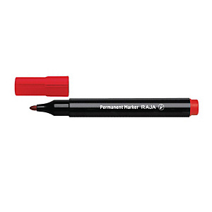 RAJA Marcatore permanente, Punta tonda, 1,5 - 3 mm, Rosso (confezione 10 pezzi) RAJA Marcatore permanente, Punta tonda, 1,5 - 3 mm, Rosso (confezione 10 pezzi)