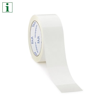 RAJA mini-pack of 48mm coloured vinyl packaging tape, white - 1