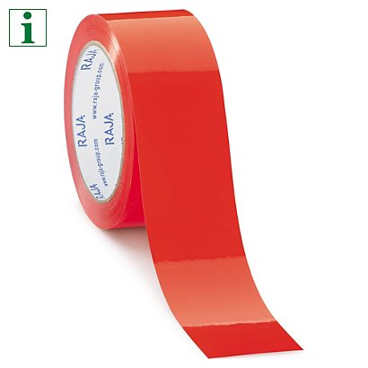 RAJA mini-pack of 50mm coloured vinyl packaging tape, red - 1
