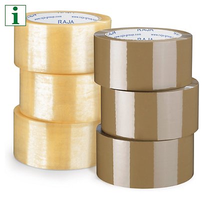 RAJA mini pack polypropylene packaging tapes, 28 micron