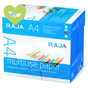 RAJA Multiuse Carta per fotocopie e stampanti A4, 80 g/m², Bianco (confezione 5 risme)