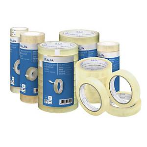 RAJA Nastro adesivo, 15 mm x 66 m, Polipropilene, Trasparente (confezione 10 pezzi) RAJA Nastro adesivo, 15 mm x 66 m, Polipropilene, Trasparente (confezione 10 pezzi)