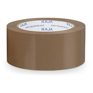 RAJA Nastro adesivo da imballo Resistente, Srotolamento silenzioso, 48 mm x 66 m, Polipropilene, Avana RAJA Nastro adesivo da imballo Resistente, Srotolamento silenzioso, 48 mm x 66 m, Polipropilene, Avana