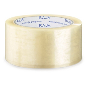 RAJA Nastro adesivo da imballo, Srotolamento silenzioso, 48 mm x 66 m, Polipropilene, Trasparente RAJA Nastro adesivo da imballo, Srotolamento silenzioso, 48 mm x 66 m, Polipropilene, Trasparente