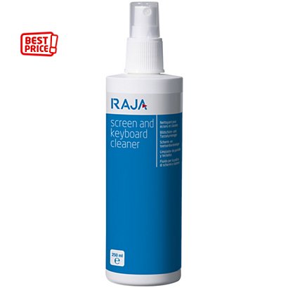 RAJA Nettoyant pour écrans et claviers - Spray de 250 ml