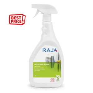 RAJA Nettoyant pour vitres écologique - Spray 1l