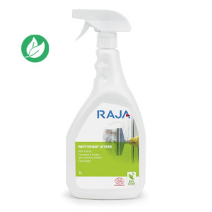 RAJA Nettoyant pour vitres écologique - Spray 1l