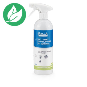 RAJA Nettoyant pour vitres, écrans et surfaces lisses - Lot de 2 sprays 750ml RAJA Nettoyant pour vitres, écrans et surfaces lisses - Lot de 2 sprays 750ml