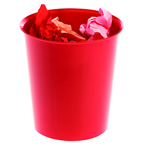 RAJA Papelera de oficina sostenible, polipropileno, 18 L, rojo RAJA Papelera de oficina sostenible, polipropileno, 18 L, rojo