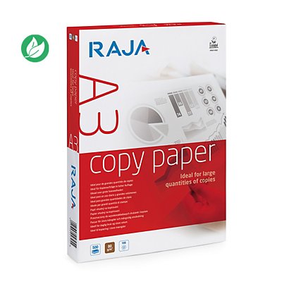 RAJA Papier A3 blanc Copy Paper - 80g - Ramette de 500 feuilles - 1