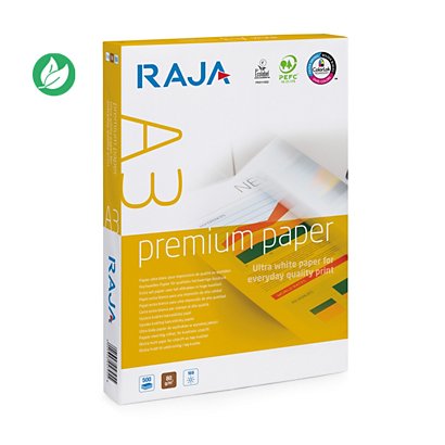 RAJA Papier A3 blanc Premium - 80g - Ramette de 500 feuilles - 1