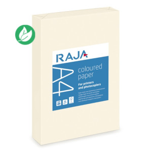 RAJA Papier A4 Coloured Paper - 80g - Ramette de 500 feuilles - Ivoire Pastel