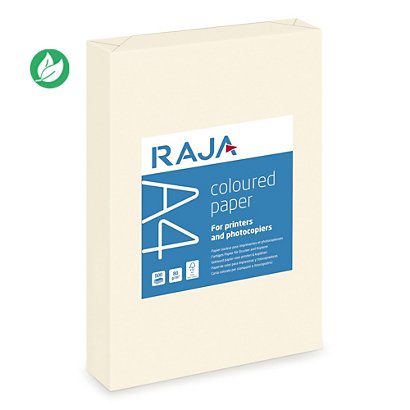 RAJA Papier A4 Coloured Paper - 80g - Ramette de 500 feuilles - Ivoire Pastel - 1
