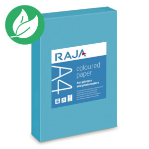 RAJA Papier couleur A4 Bleu royal vif 80g Coloured Paper - Ramette de 500 feuilles RAJA Papier couleur A4 Bleu royal vif 80g Coloured Paper - Ramette de 500 feuilles