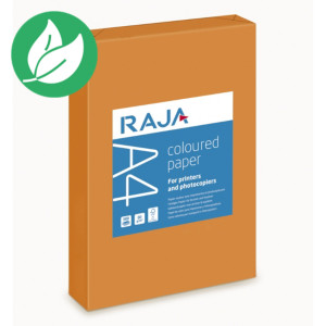 RAJA Papier couleur A4 Orange vif 80g Coloured Paper - Ramette de 500 feuilles RAJA Papier couleur A4 Orange vif 80g Coloured Paper - Ramette de 500 feuilles