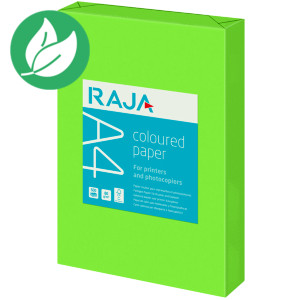 RAJA Papier couleur A4 Vert menthe vif 80g Coloured Paper - Ramette de 500 feuilles RAJA Papier couleur A4 Vert menthe vif 80g Coloured Paper - Ramette de 500 feuilles