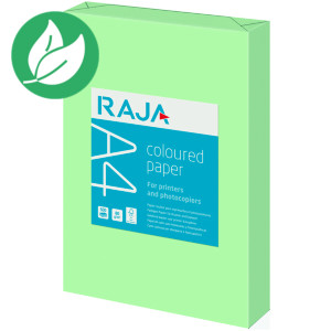 RAJA Papier couleur A4 Vert pastel 80g Coloured Paper - Ramette de 500 feuilles