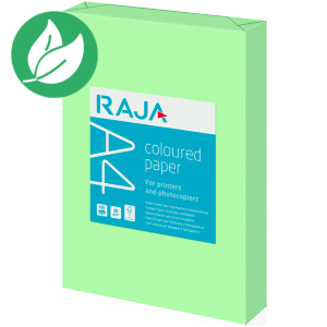 RAJA Papier couleur A4 Vert pastel 80g Coloured Paper - Ramette de 500 feuilles RAJA Papier couleur A4 Vert pastel 80g Coloured Paper - Ramette de 500 feuilles
