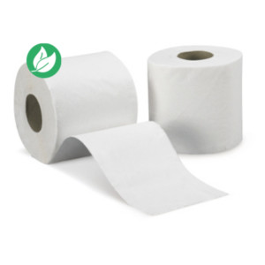 RAJA Papier toilette microgaufré - 48 rouleaux de 200 feuilles - Blanc