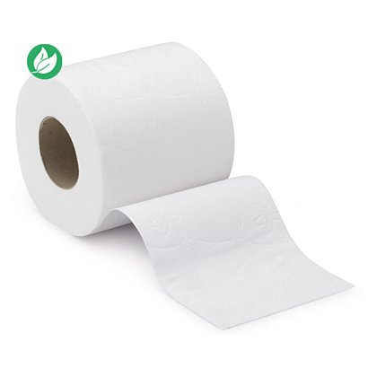 RAJA Papier toilette triple épaisseur blanc - 48 rouleaux de 200 feuilles