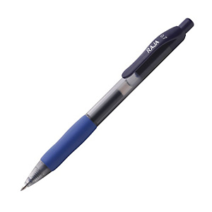 RAJA Penna gel a scatto Aura, Tratto 0,7 mm, Fusto traslucido con grip, Inchiostro blu (confezione 12 pezzi) RAJA Penna gel a scatto Aura, Tratto 0,7 mm, Fusto traslucido con grip, Inchiostro blu (confezione 12 pezzi)
