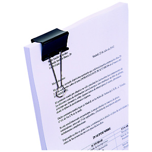 RAJA Pince double clip noire 41 mm capacité 100 feuilles - Boîte de 12 RAJA Pince double clip noire 41 mm capacité 100 feuilles - Boîte de 12