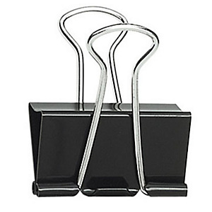 RAJA Pince double clip noire 50 mm capacité 120 feuilles - Boîte de 12 RAJA Pince double clip noire 50 mm capacité 120 feuilles - Boîte de 12